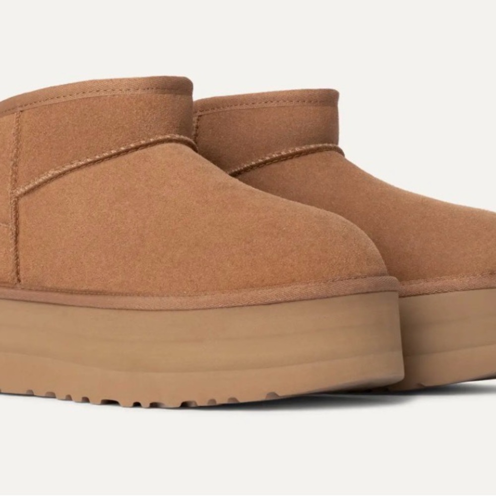 UGG Worn 2x Excellent/Near New Ultra Platform Must-Have Tan Suede 🥾 Women Sz 8
